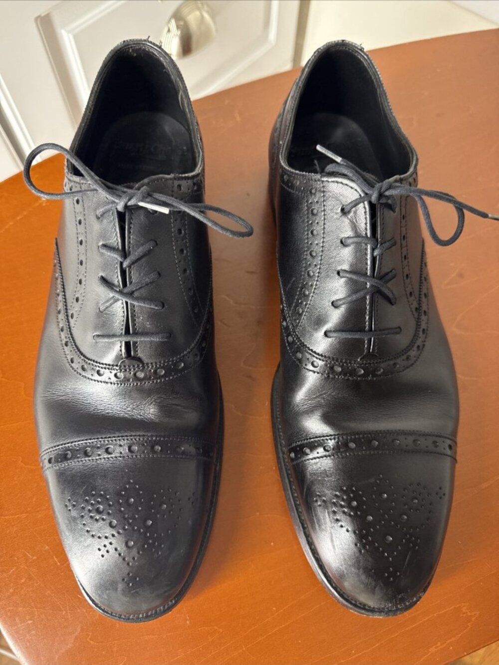 STUART'S CHOICE Paul Stuart Cap Toe Brogue England Sz 9.5D Dress Shoes Corporate